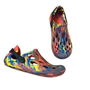 Merrell Mens Hydro Moc Water Shoes Blue Yellow Red Mens Size 8.5 / Womens 10